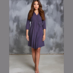 Pinkerton Anthropologie Wrap Dress Purple Rossetes Size S